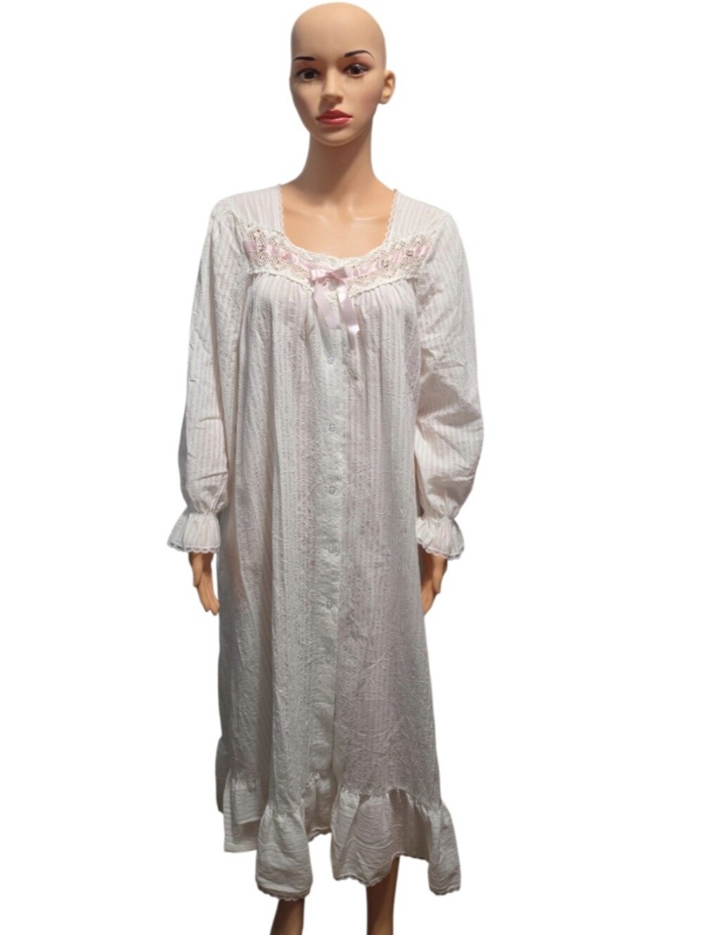 NWOT Willow Creek Vintage Victorian Long Prairie Lace Nightgown Sz S